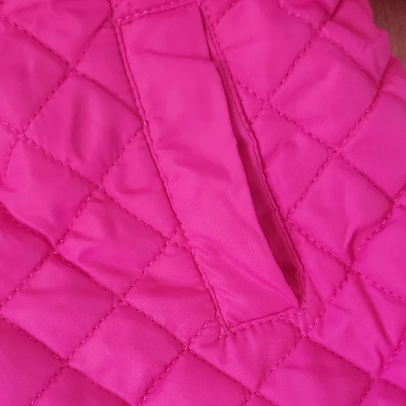 Vibrant Pink Quilted Kids Puffer Jacket - Picture 3 of 5